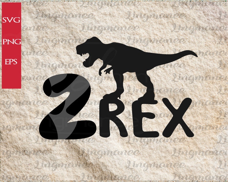Download Dinosaur 2nd birthday svg. T-rex Dinosaur svg.Two Rex svg ...