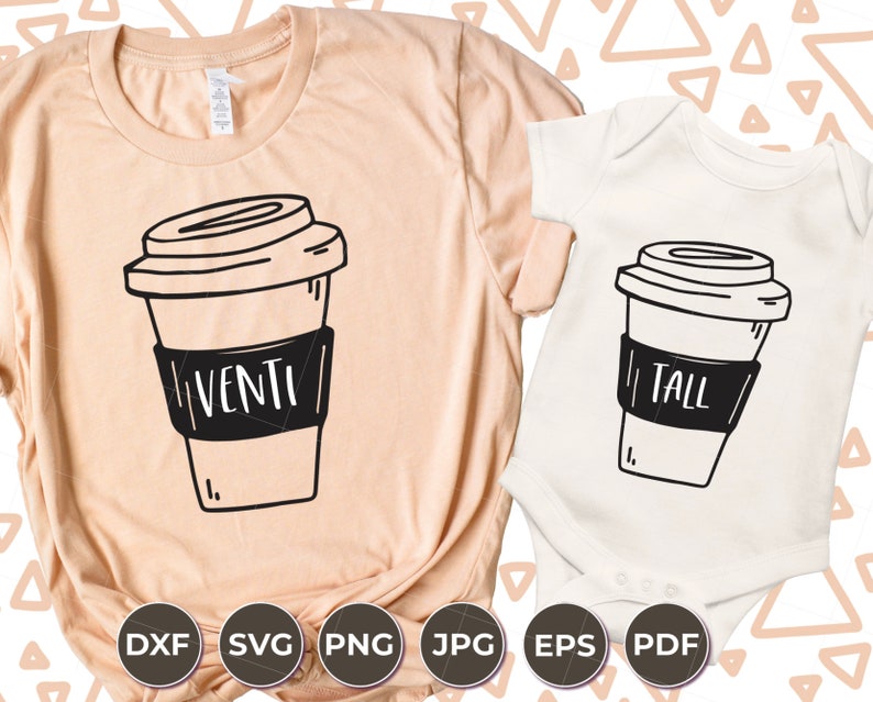 Download Venti & Tall Big Coffee SVG Matching Shirts SVG Siblings ...