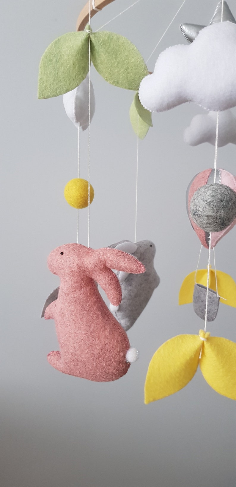 Crib mobile bunny mobile bunny nursery hanging mobile Etsy