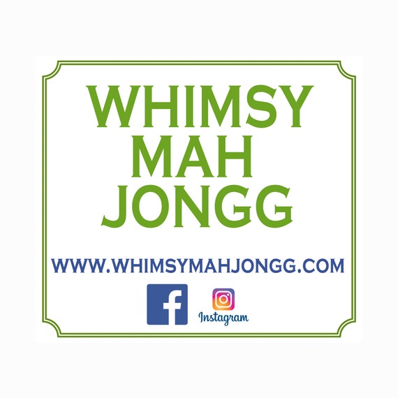 Whimsy Mah Jongg Custom Themed Card SUMMER A Season Series Card