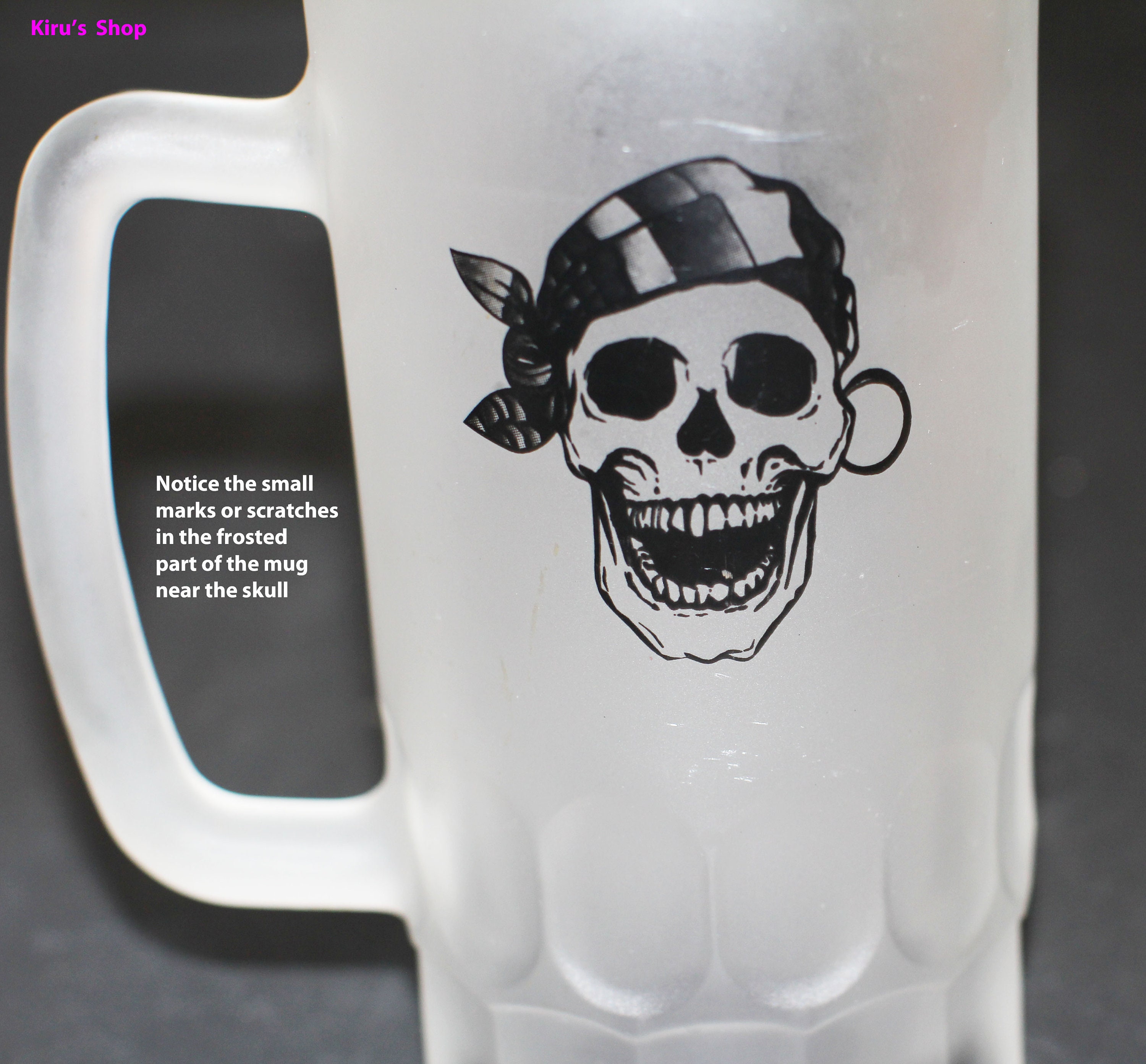 Pirate Skull Frosted Glass Beer Mug Treasure Island Las Vegas Etsy