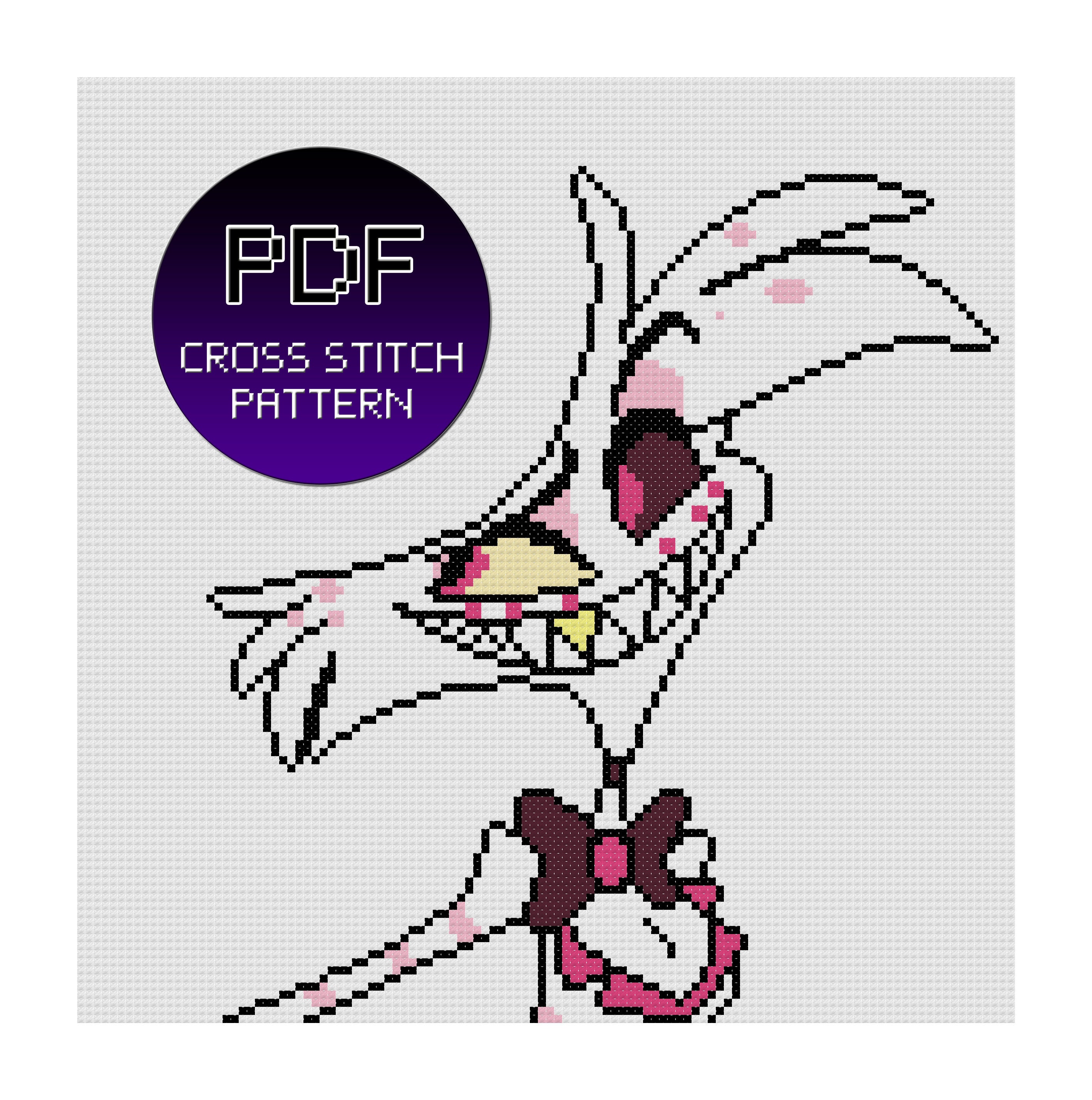 Angel Dust Hazbin Hotel Easy Cross Stitch Pattern PDF Etsy