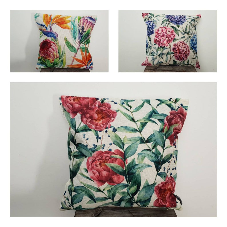 Australian Floral Cushion Covers Linen Handmade Etsy