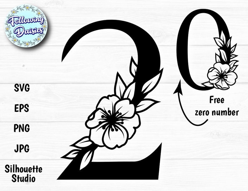 Download Svg Files For Cricut And Silhouette Paper Cut Template Number 0 Number 20 Anniversary Number 2 In Svg Birthday Floral Number Clip Art Art Collectibles Seasonalliving Com