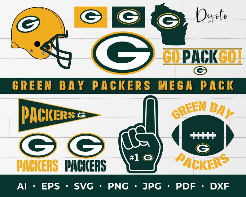 Green Bay Packers SVG mega pack Packers svg Packers svg | Etsy