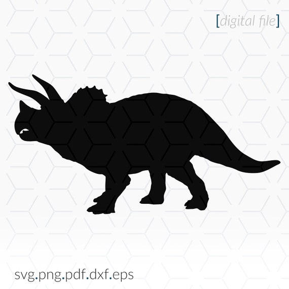 Download Triceratops Silhouette Svg File For Cricut And Cutting Etsy