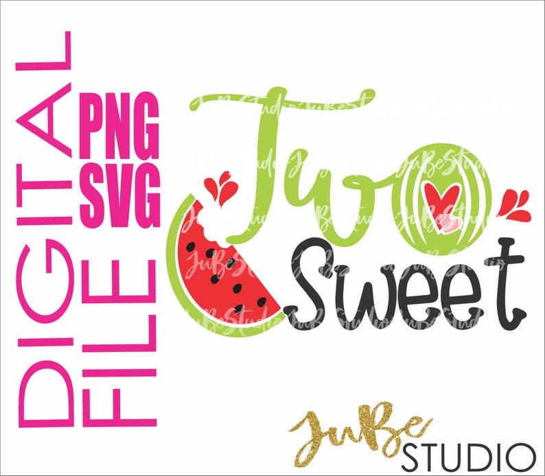 Download Two Sweet Svg Two Sweet Png Watermelon Birthday SVG Png | Etsy