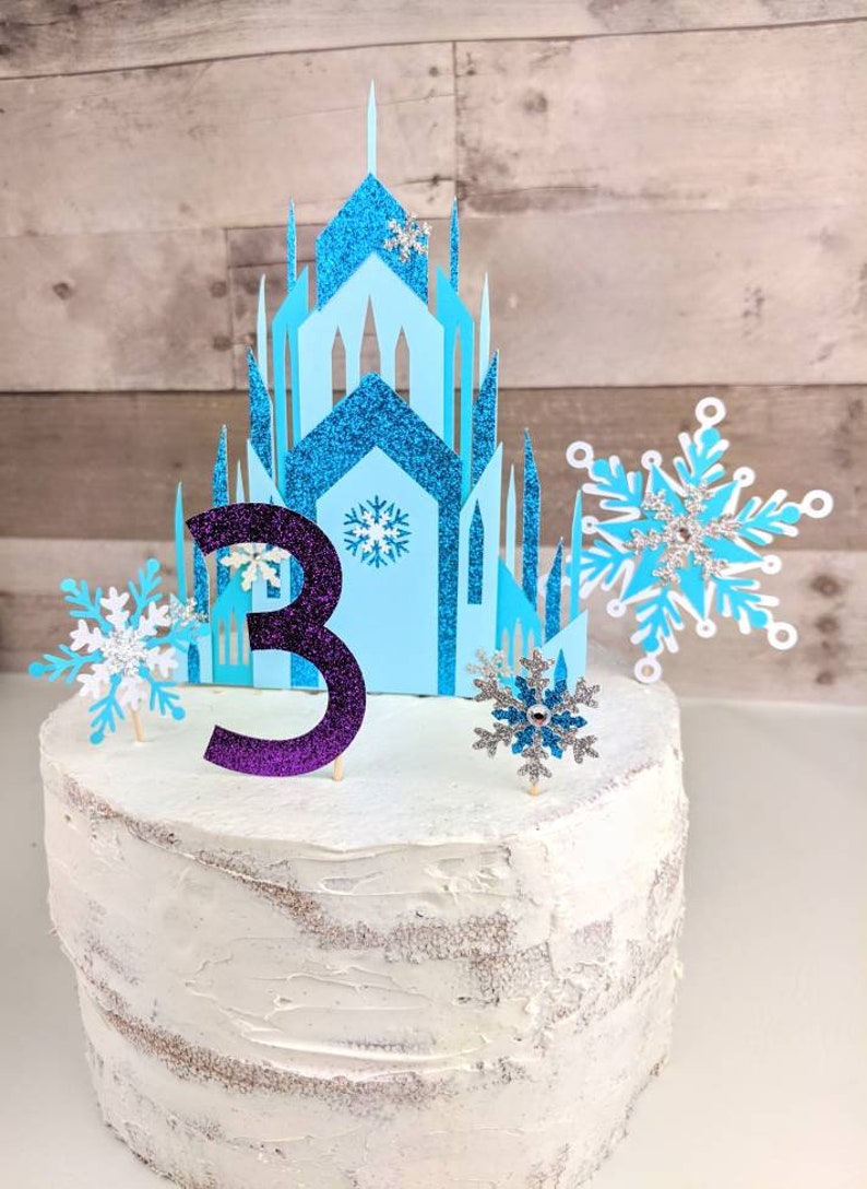 Frozen Castle Cake topper DIY Cakecup Tower Stand Frozen | Etsy