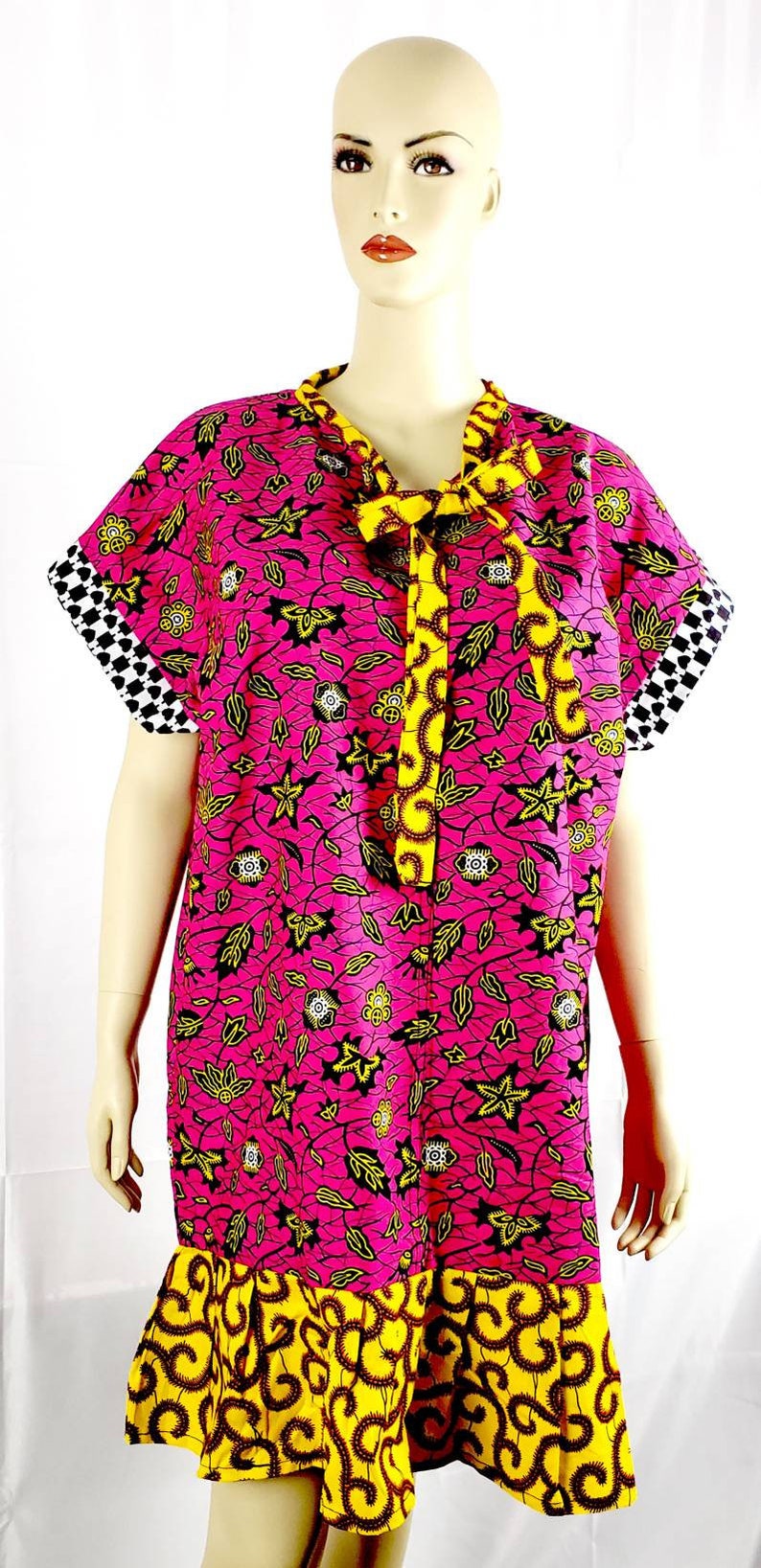 Ankara Dress African Ankara Shift Dress Women/'s Dress Mix and Match