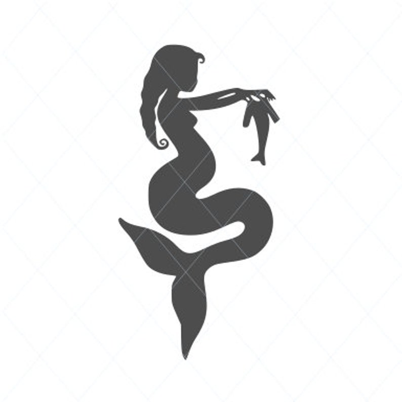 Mermaid svg mermaid cut file mermaid vector pregnant | Etsy