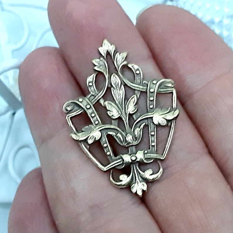 Art deco antique gold brass stamping Antique mold for Etsy