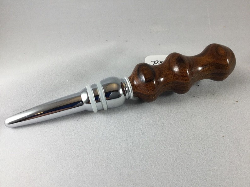Bottle Stopper Chrome and Bolivian Rose Wood