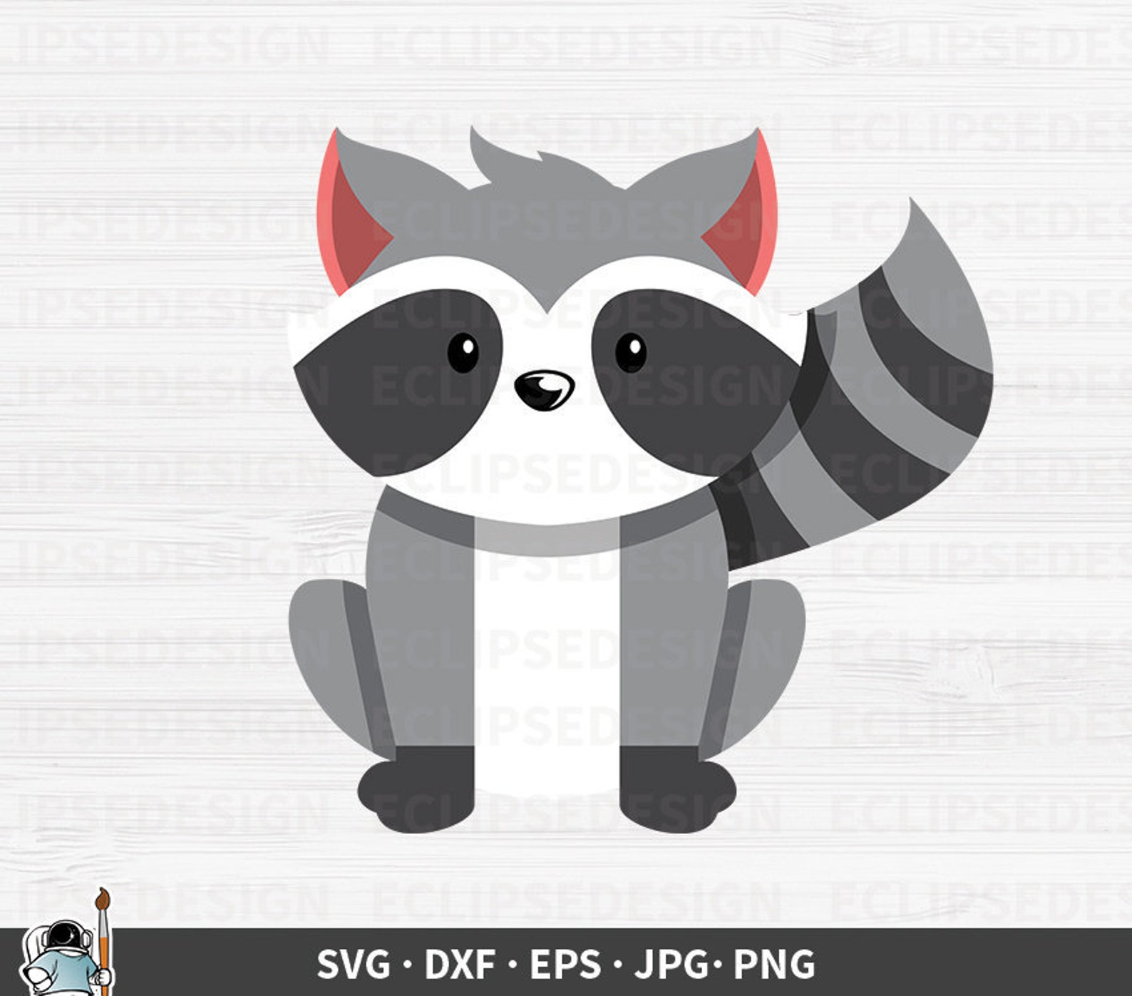 Download Cute Baby Raccoon SVG Raccoon Silhouette Woodlands Animal ...