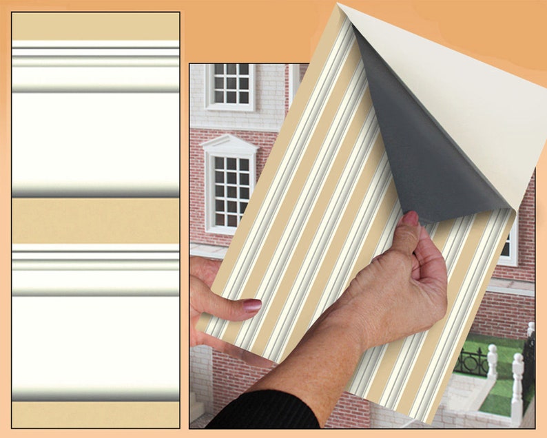 Self Adhesive Dolls House Wallpaper 1/12th Vinyl Sheet White Etsy