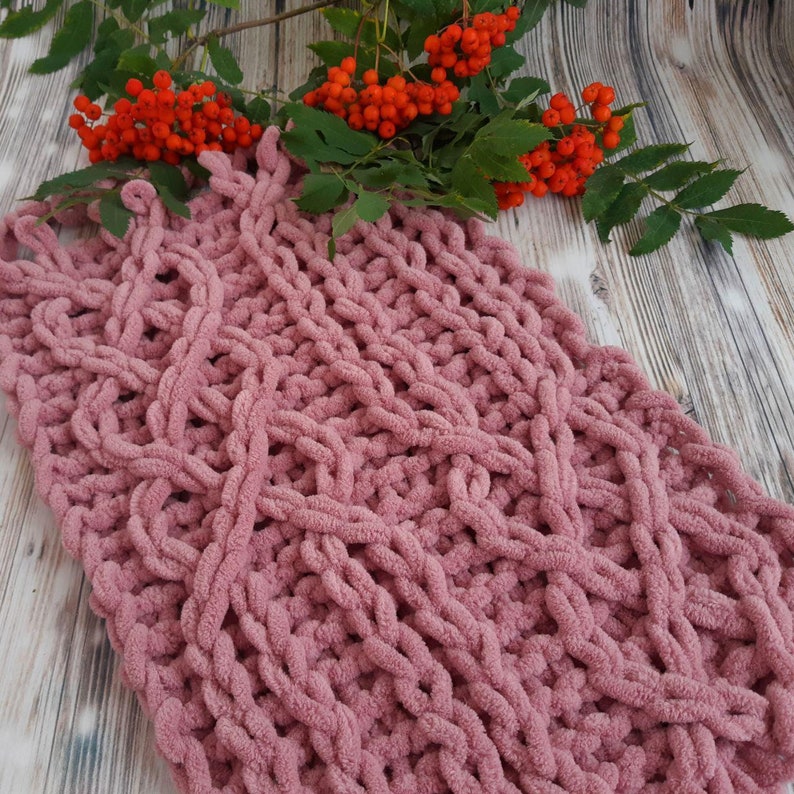 Patterns for knitted blankets from yarn with loops Big loop Etsy