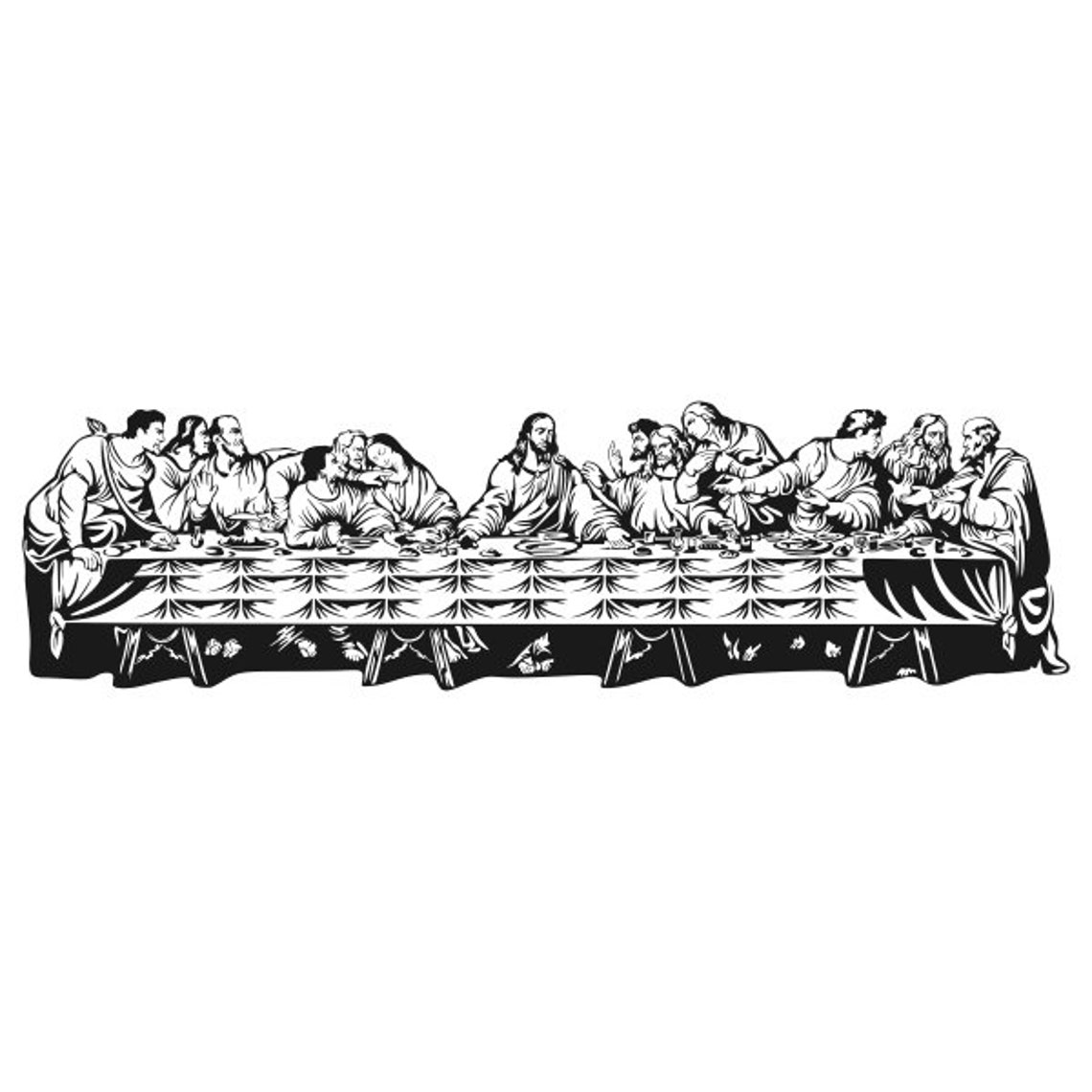 Last Supper Cuttable Design PNG DXF SVG & eps File for | Etsy