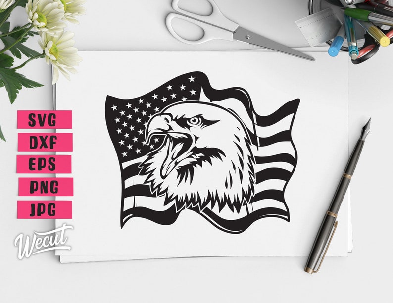 Download 4th of July Eagle SVG files for Cricut / US Flag svg / | Etsy