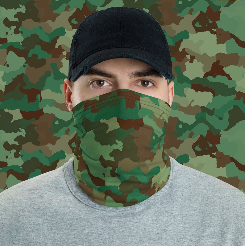 Camo Army Neck gaiter for men Face Shield Dust Mask Etsy