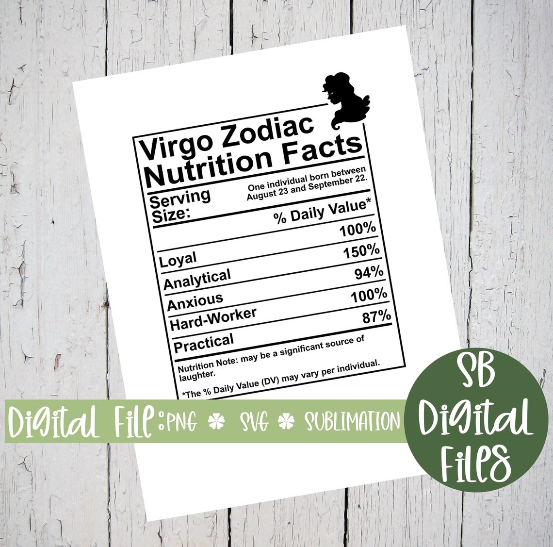 Download Virgo Nutrition Facts Svg Zodiac Birthday Gift Zodiac ...
