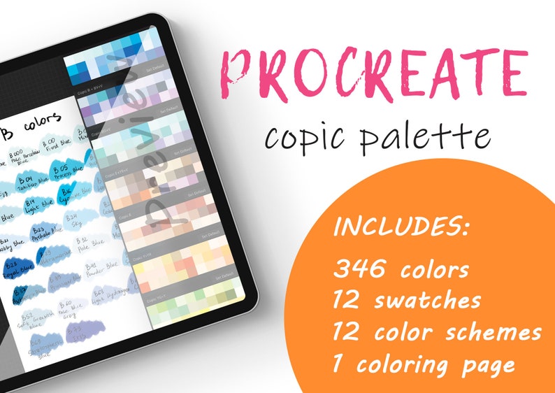 Procreate copic markers palette Procreate swatches Procreate | Etsy