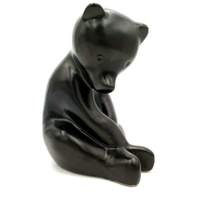 Ferguson Looking Down Bear Black 1978 Pigeon Forge Pottery Signed D