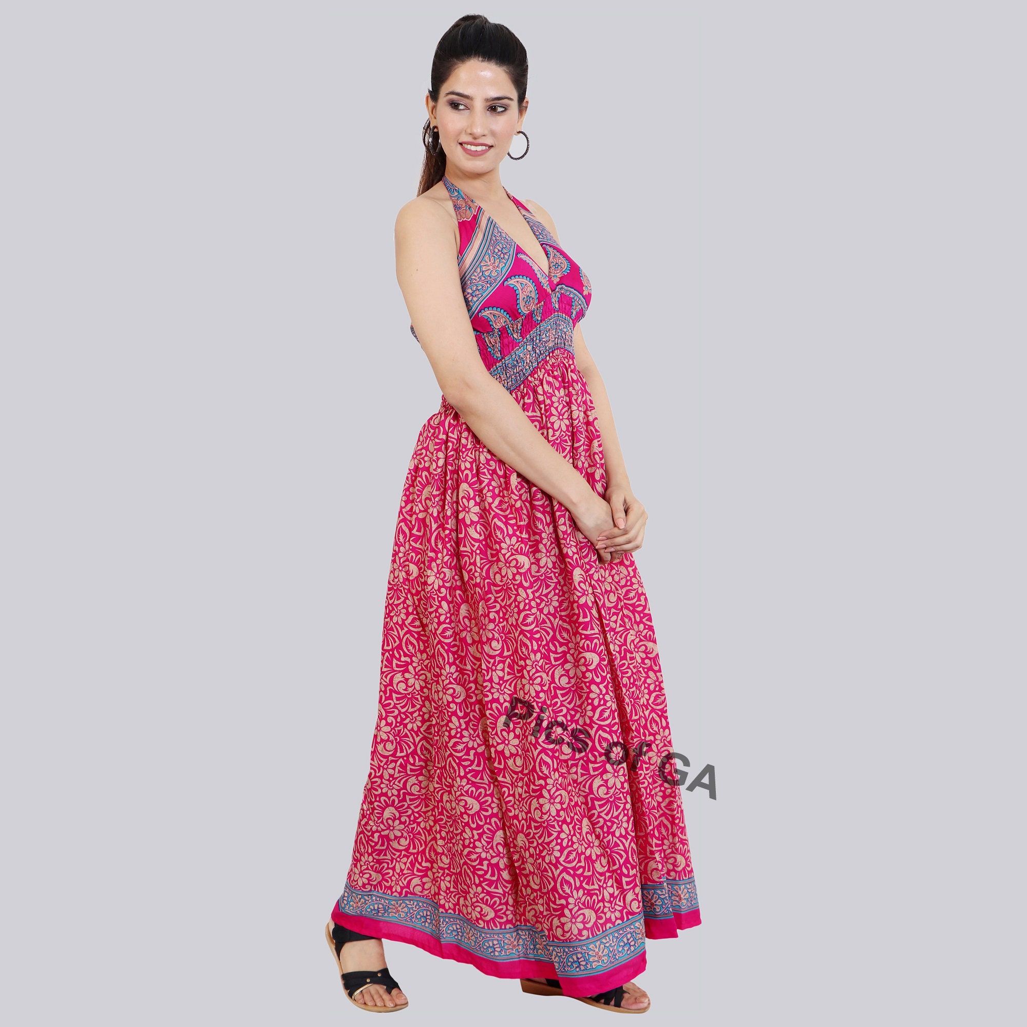 Indian Silk Maxi Summer Dress Romantic Long Dress for Women | Etsy