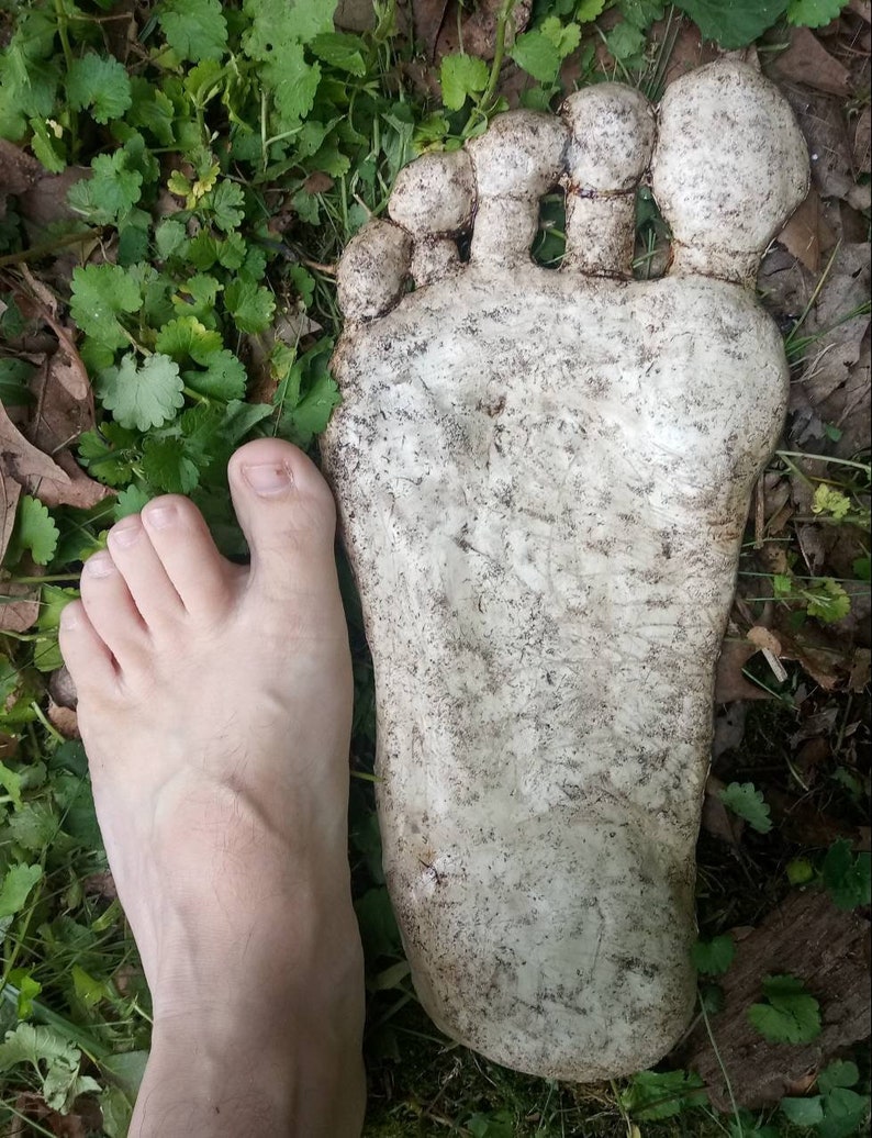 Bigfoot footprint casting Etsy