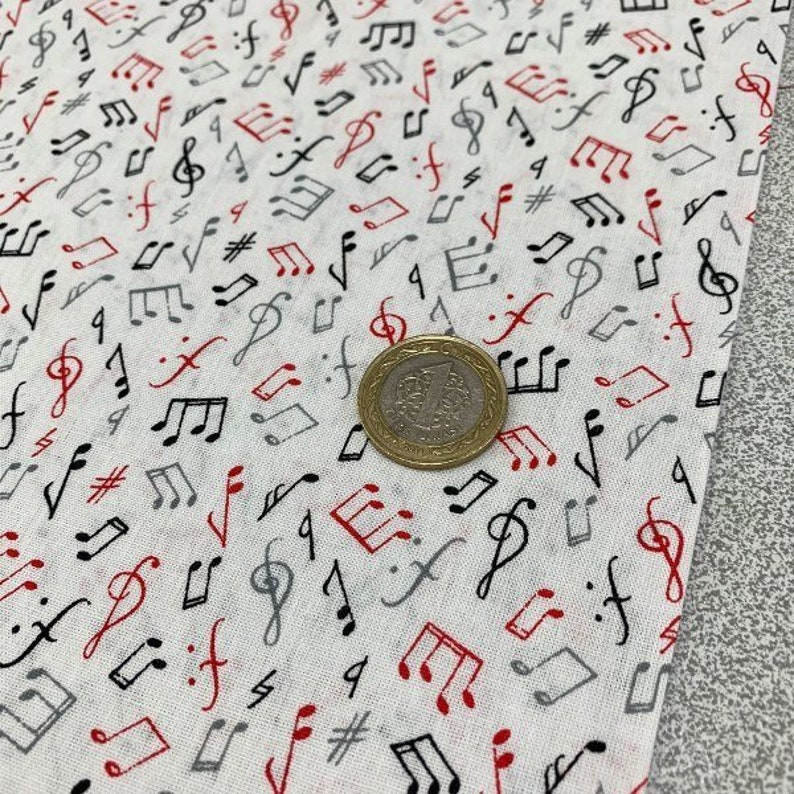 Music print cotton fabric Musical Fabric Music Notes fabric Etsy