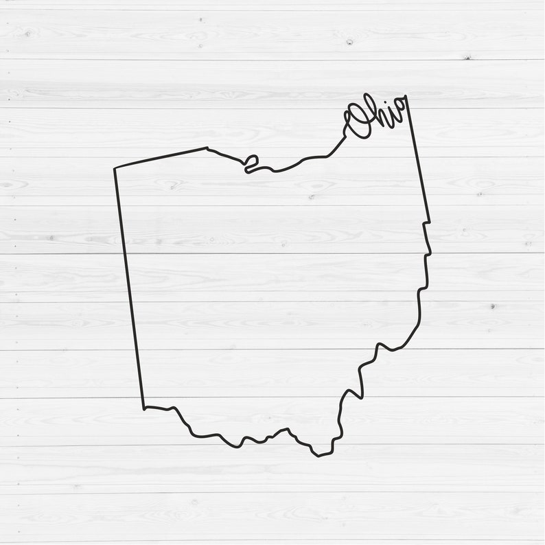 Hand Lettered Svg Ohio Map Svg Ohio Outline Svg Ohio Svg Cuttable Silhouette Vector Clipart Art Collectibles Digital Truongsinhhoc Com Vn