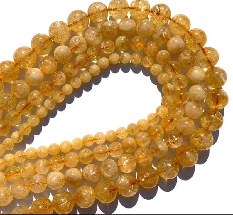 Natural Gemstone Beads. Crystal Topaz Beads. Yellow Topaz | Etsy