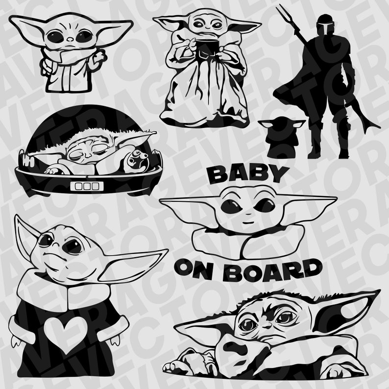 Free Free 167 Baby Yoda Svg Grogu Silhouette SVG PNG EPS DXF File