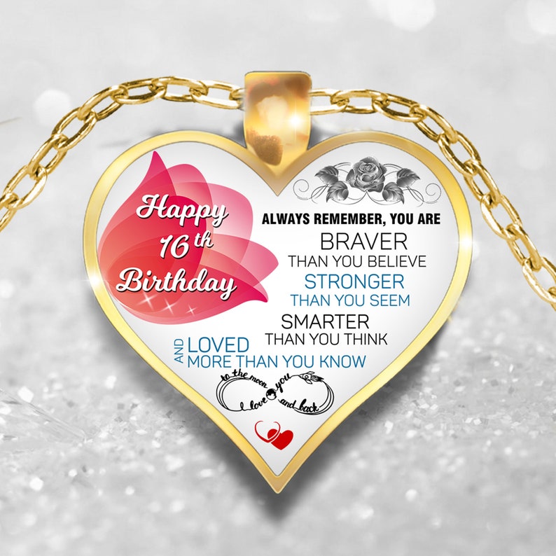 sweet 16 gift Happy 16th birthday necklace 16th birthday gift girl necklace sweet 16 necklace gift for 16 year old girl sys16th