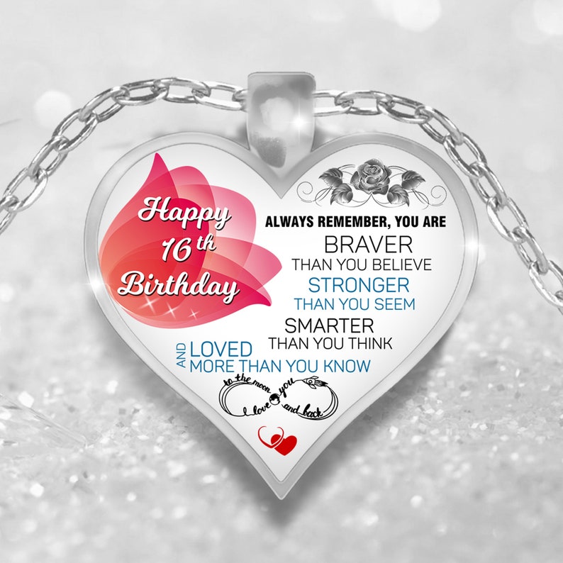 sweet 16 gift Happy 16th birthday necklace 16th birthday gift girl necklace sweet 16 necklace gift for 16 year old girl sys16th