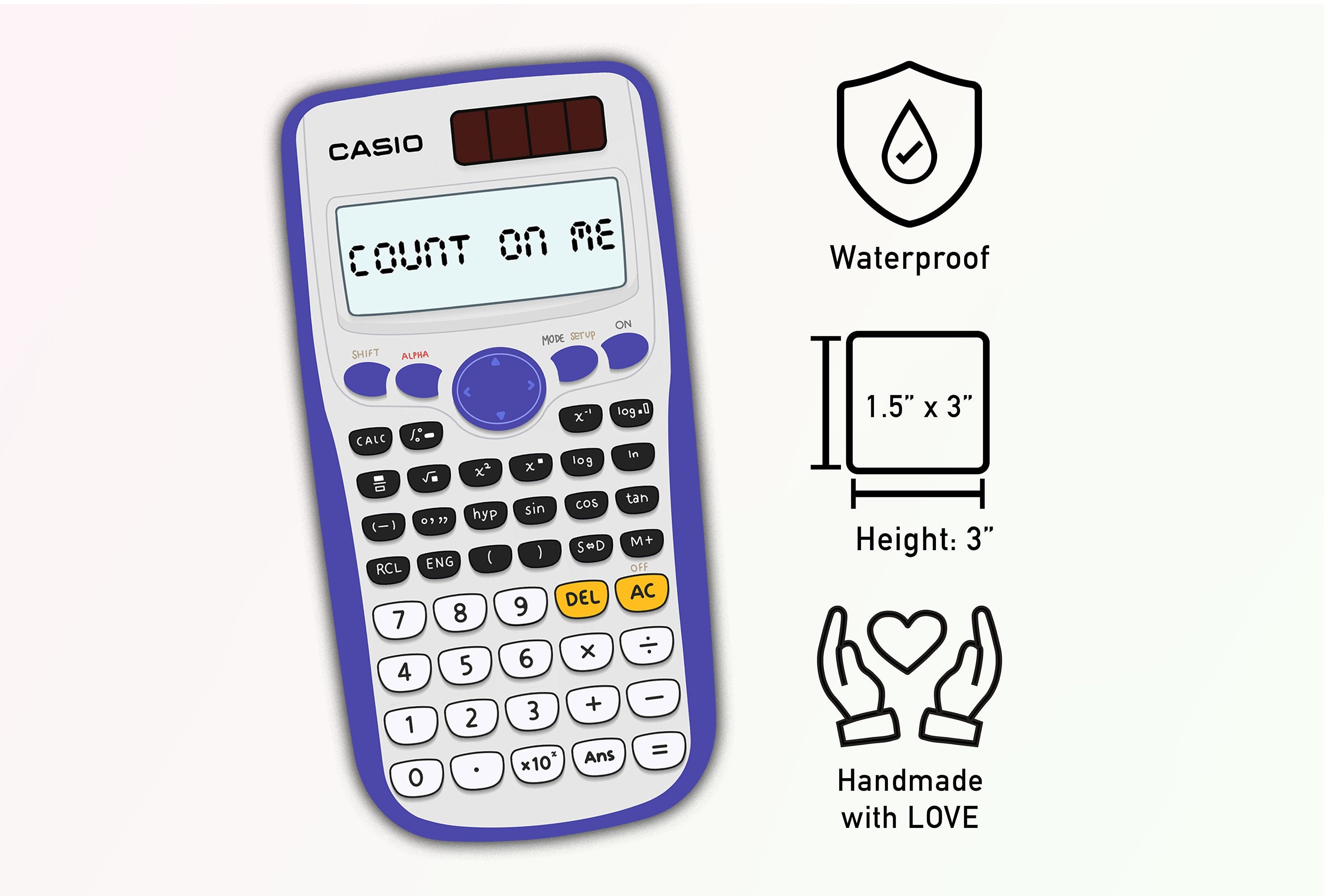 Count on me scientific calculator meme sticker cute and Etsy