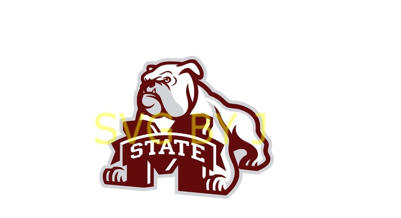 Layered Mississippi State Bulldogs Logo Svg Png Dxf .Studio | Etsy