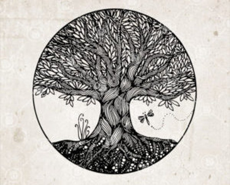 Download Tree of Life Zentangle Svg Tree Mandala SVG Gypsy Boho Tree | Etsy