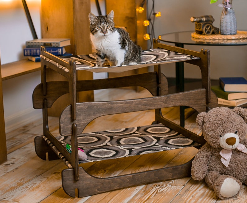 Cat bed Cat hammock cat furniture double cat bed cat Etsy