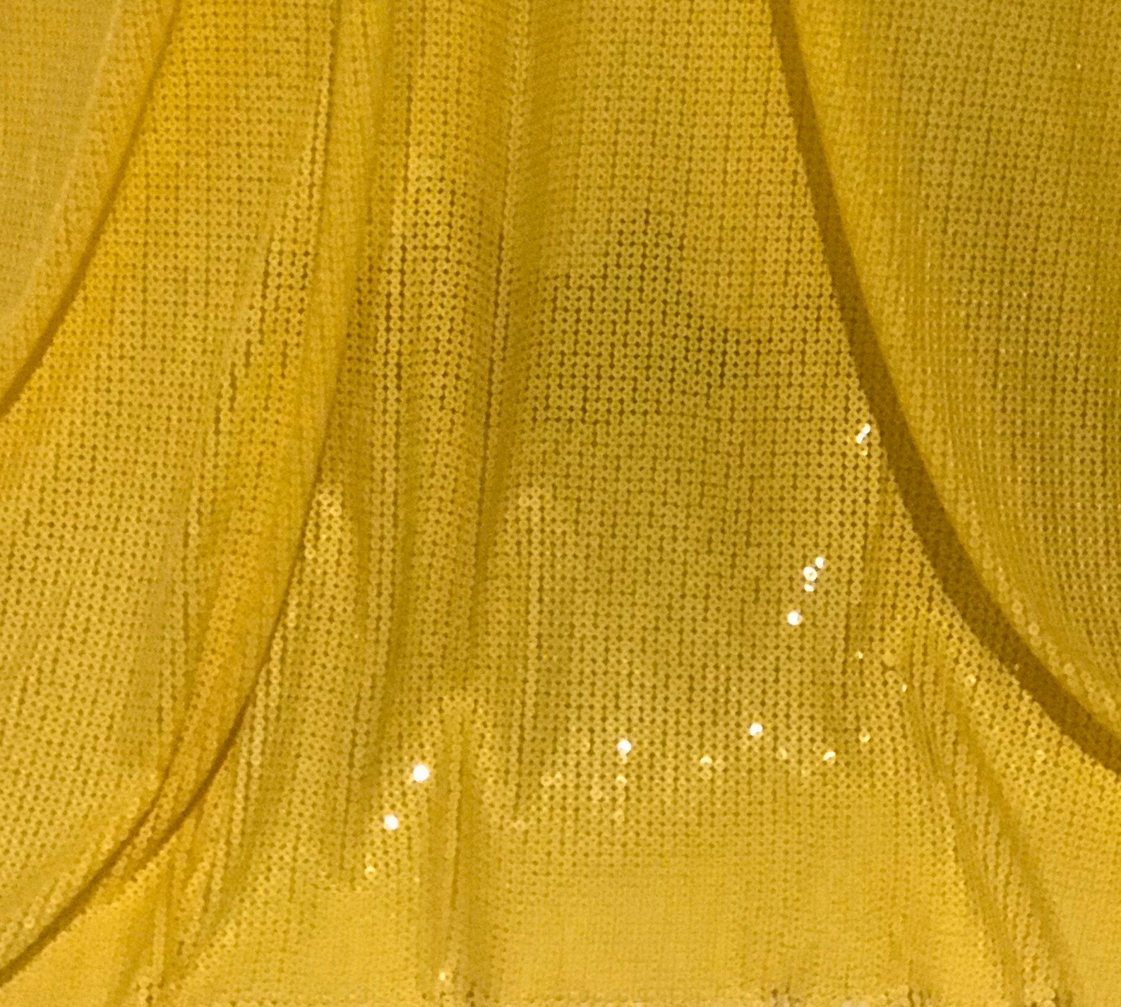 Yellow Sequins with fringe Lace Fabric 50 Width Sold By the Etsy