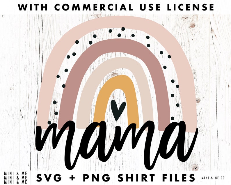 Rainbow svg Mama svg Mama and mini svg Mommy and me svg | Etsy