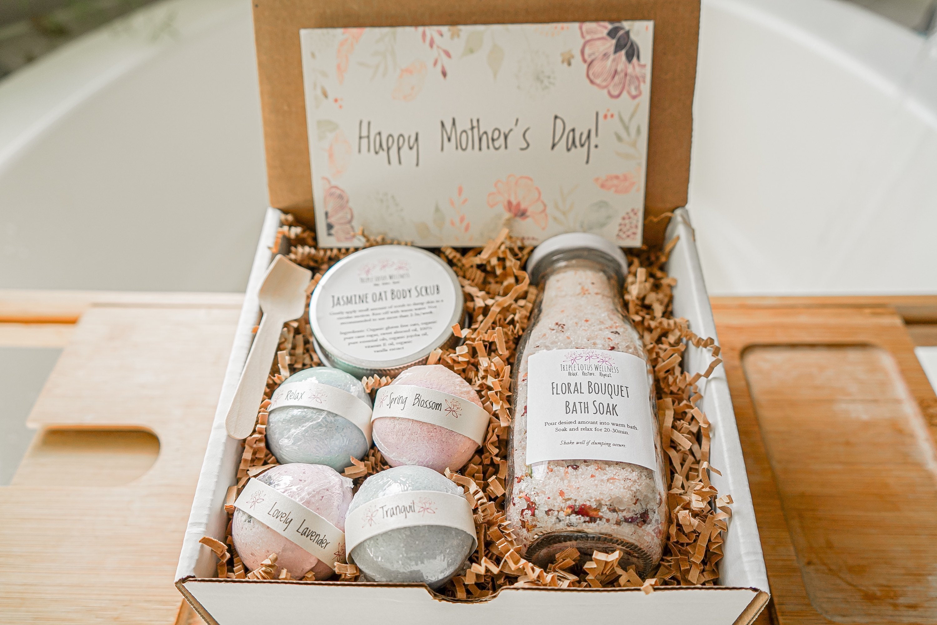 Mother's Day Spa Gift Set Organic Bath Bombs for Mom Etsy