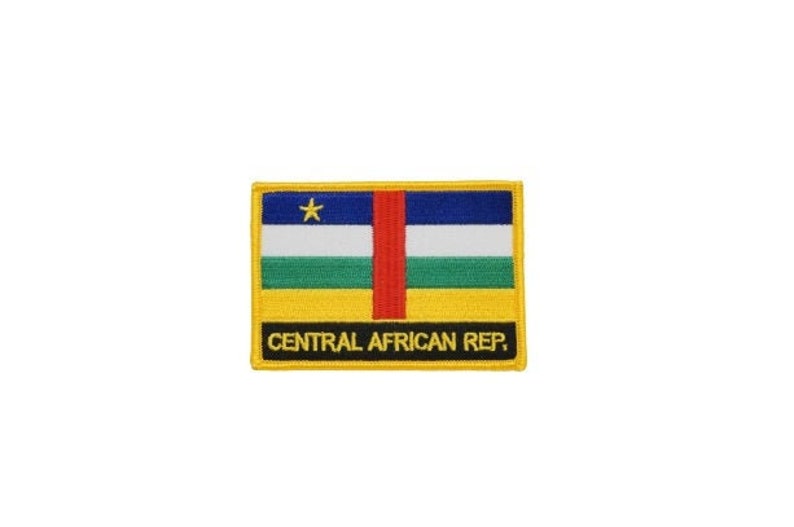 on or Sew On Central African Rep Patch Central African Rep Flag Patch Iron
