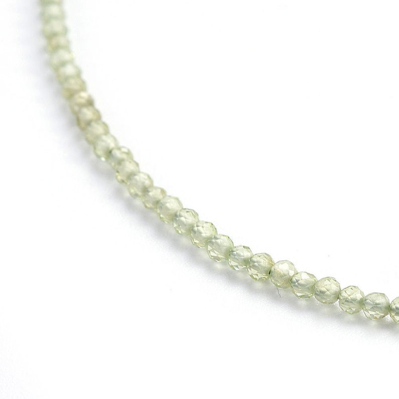 Faceted Crystal Necklace Peridot Necklace Peridot Choker Necklace Genuine Peridot