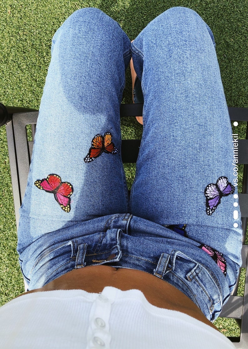 Butterfly Jeans Etsy