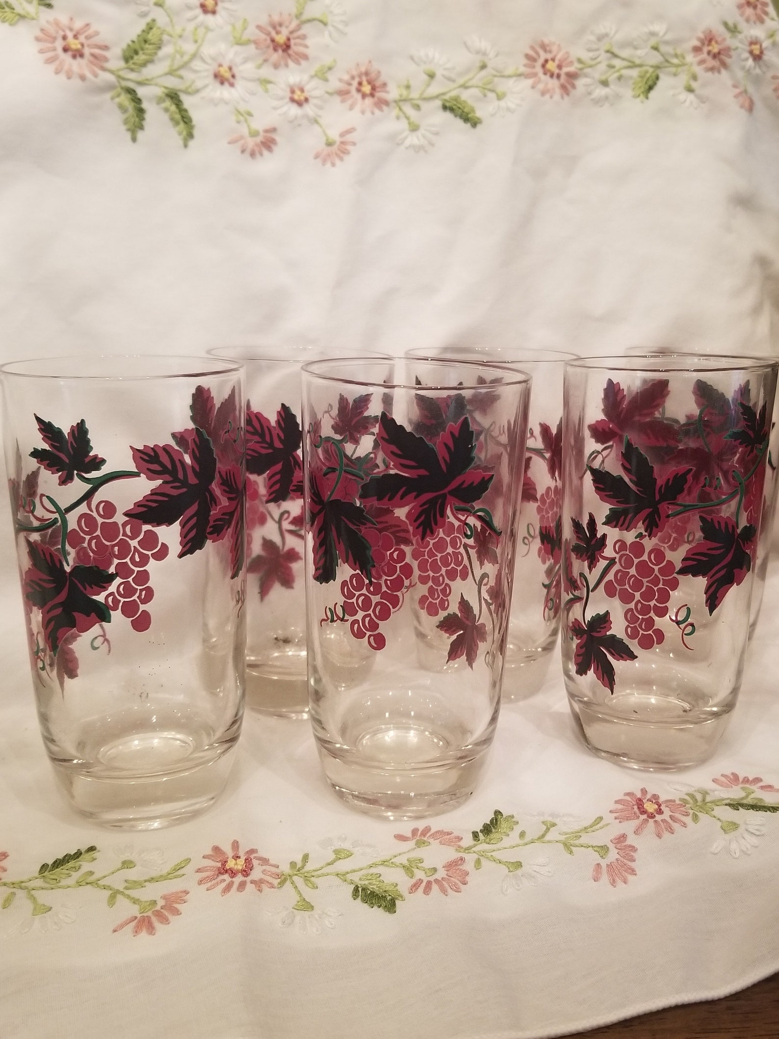 MidCentury Libby Glassware set of 6 8 oz Drinking Glasses Etsy
