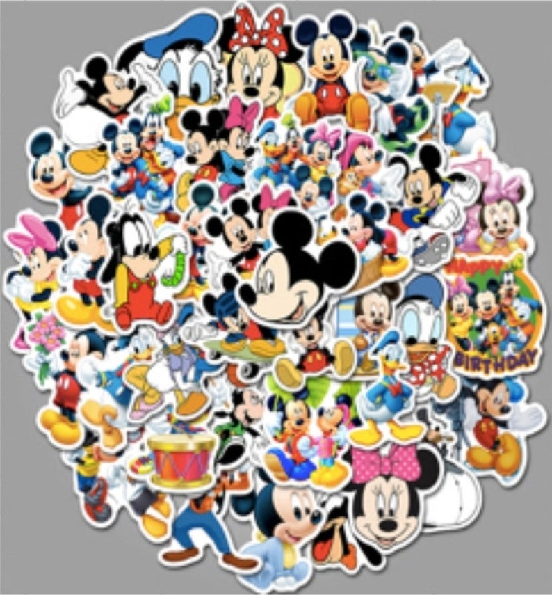 Disney character stickers 50 pack vinyl sticker laptop Etsy