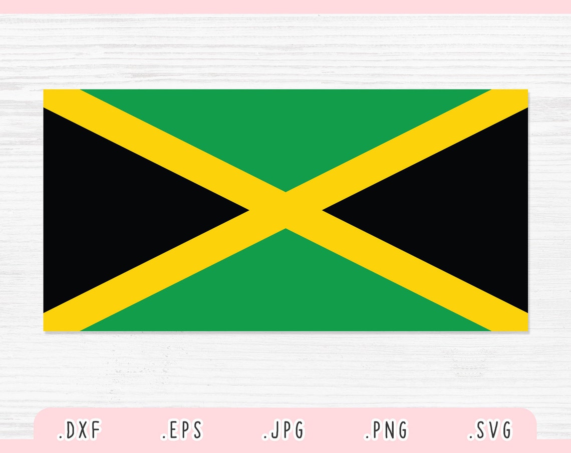 Jamaica Flag SVG Eps DXF Jpg Png Jamaica Flag Cut File Etsy