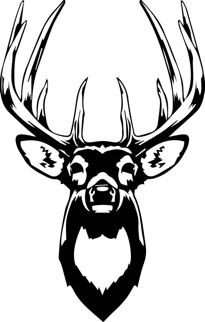 Deer Svg Deer Head Svg Deer Clipart Deer Head Clipart  Etsy