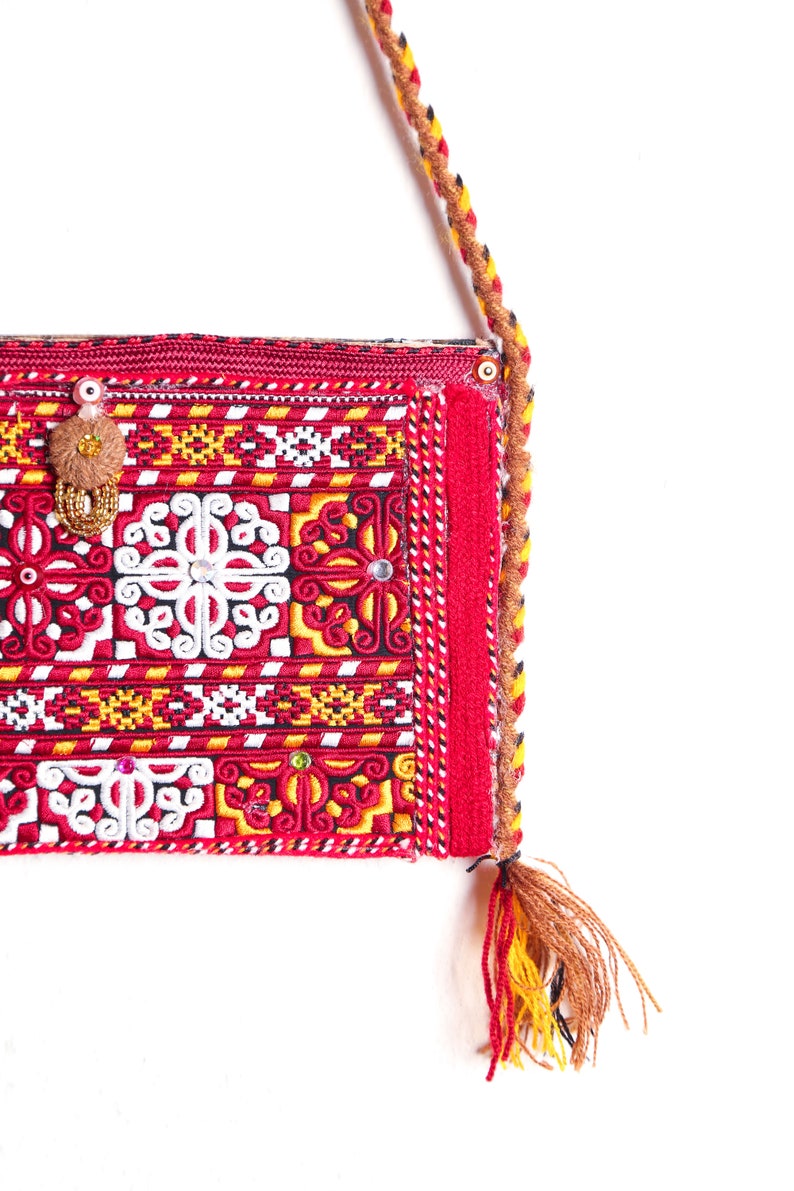 fashion bag hand embroidered bag ethnic bag woman accessories event bag turkmen bag red bag Cross body bag
