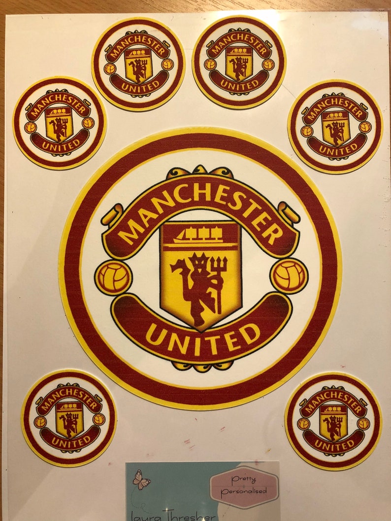 Manchester United fc 6 iced cake topper | Etsy