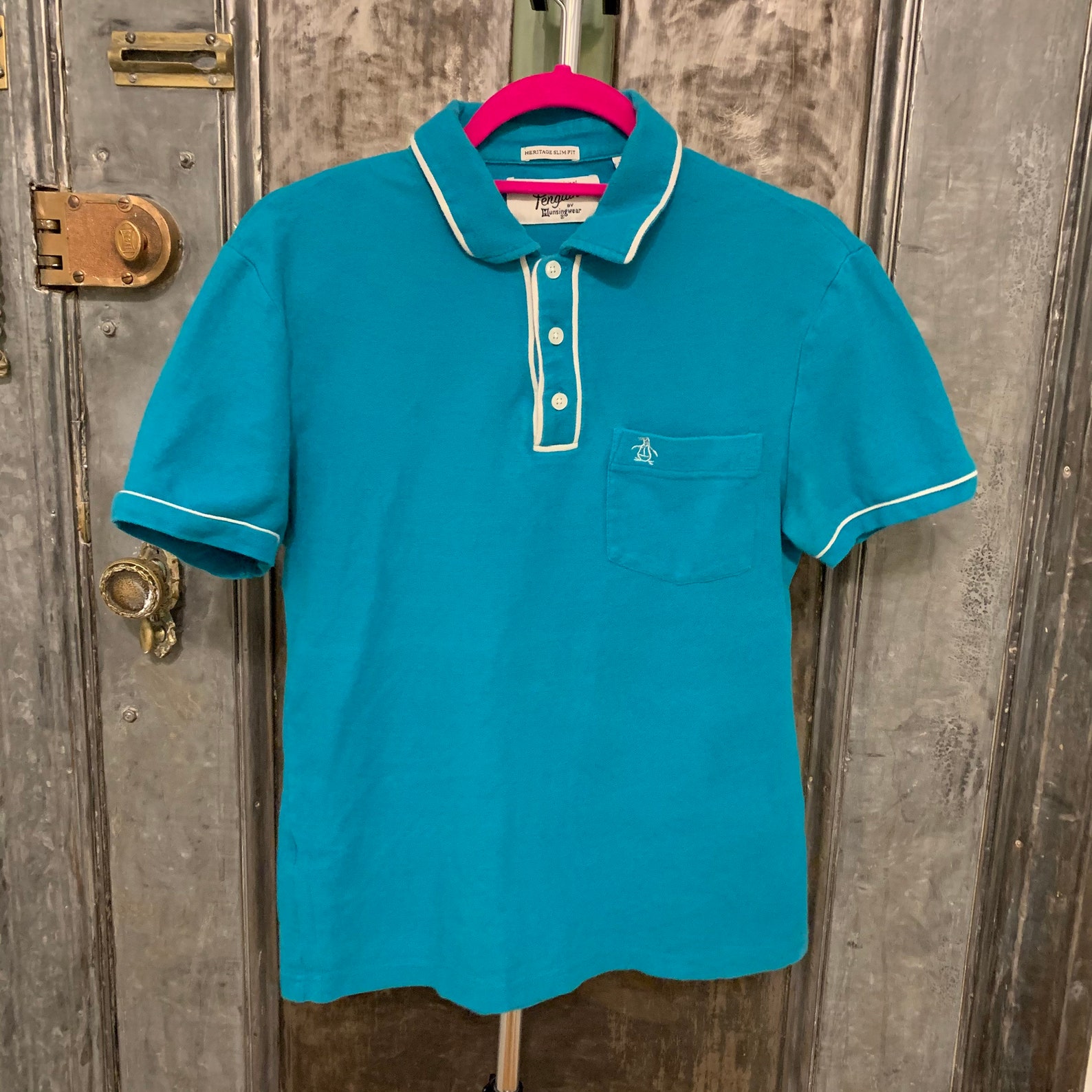 penguin white polo shirt
